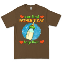 Cacao our first father's day together and baby bottle Premium Tee - HRA Design Shop