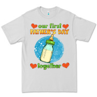Dove Grey our first father's day together and baby bottle Premium Tee - HRA Design Shop
