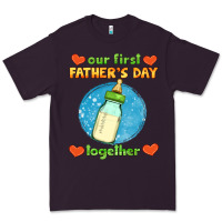 Plum our first father's day together and baby bottle Premium Tee - HRA Design Shop