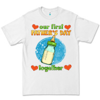 White our first father's day together and baby bottle Premium Tee - HRA Design Shop