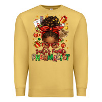 Antique Gold santas favorite pharmacist afro messy bun Premium Sweatshirt - texasbilliewilder
