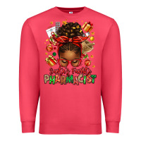 Cardinal santas favorite pharmacist afro messy bun Premium Sweatshirt - texasbilliewilder