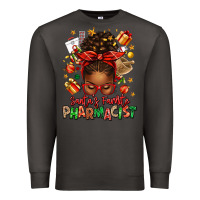 Smoke santas favorite pharmacist afro messy bun Premium Sweatshirt - texasbilliewilder