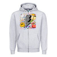 Heather Grey retro teacher Zipper Hoodie - Artiststas