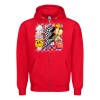 Red retro teacher Zipper Hoodie - Artiststas