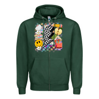Sports Green retro teacher Zipper Hoodie - Artiststas