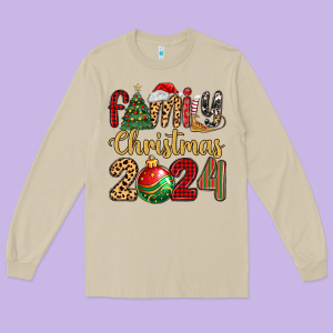 Family Christmas 2024 Long Sleeve Tee Designed By Maliassmallbusiness
