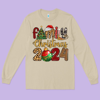 Family Christmas 2024 Long Sleeve Tee Designed By Maliassmallbusiness