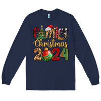Navy family christmas 2024 Long Sleeve Tee - MaliasSmallBusiness