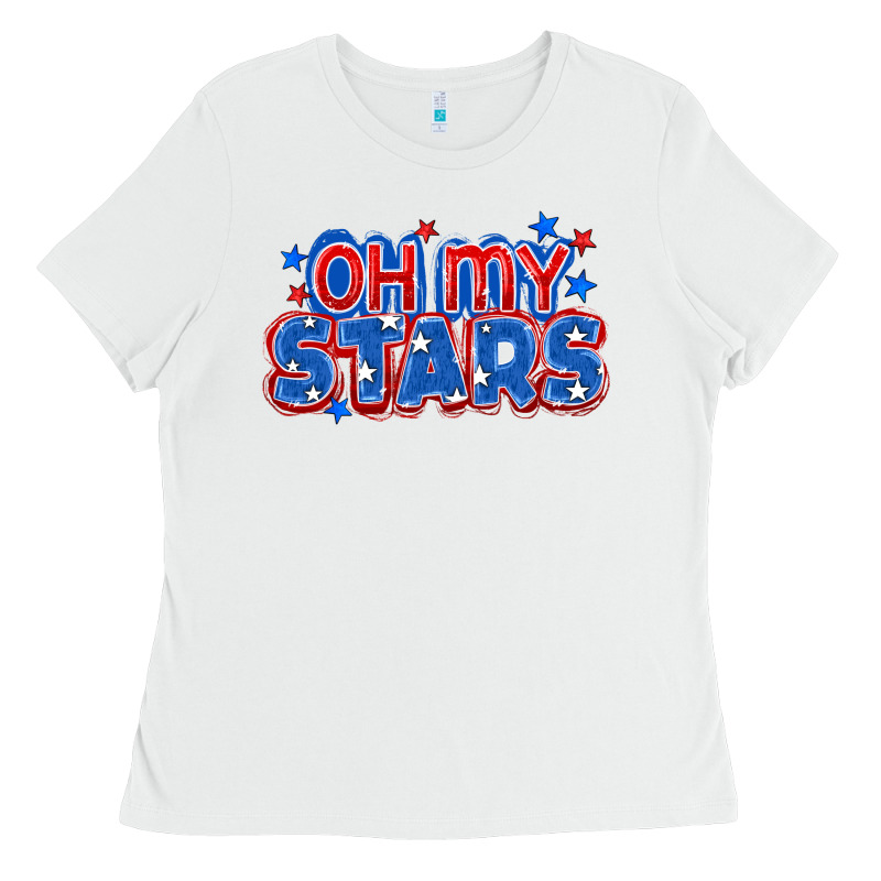 Oh My Stars 4th Of July Ladies Tee by CowGirlArtShop | Teevron