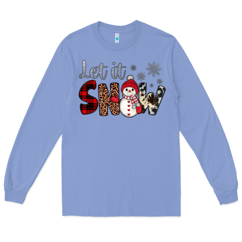 Let It Snow Snowman Long Sleeve Tee by JahusDesignShop | Teevron
