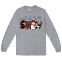 Heather Grey let it snow snowman Long Sleeve Tee - JahusDesignShop