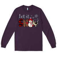 Plum let it snow snowman Long Sleeve Tee - JahusDesignShop