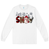 White let it snow snowman Long Sleeve Tee - JahusDesignShop