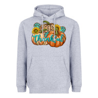 Heather Grey Thankful Heavyweight Hoodie - texasbilliewilder