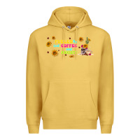 Antique Gold fueled by ıced coffee and anxiety Premium Hoodie - TumblerDesignByShophia