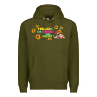 Army Green fueled by ıced coffee and anxiety Premium Hoodie - TumblerDesignByShophia
