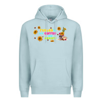 Blue Mist fueled by ıced coffee and anxiety Premium Hoodie - TumblerDesignByShophia