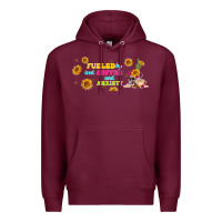 Burgundy fueled by ıced coffee and anxiety Premium Hoodie - TumblerDesignByShophia
