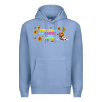 Colony Blue fueled by ıced coffee and anxiety Premium Hoodie - TumblerDesignByShophia