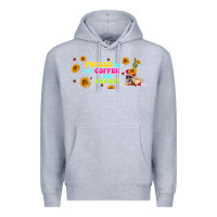 Heather Grey fueled by ıced coffee and anxiety Premium Hoodie - TumblerDesignByShophia