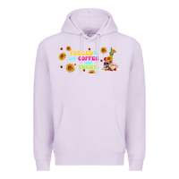 Lilac fueled by ıced coffee and anxiety Premium Hoodie - TumblerDesignByShophia