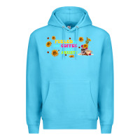 Ocean Blue fueled by ıced coffee and anxiety Premium Hoodie - TumblerDesignByShophia