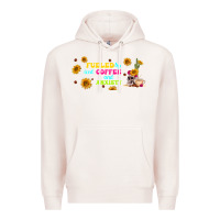 Pale Pink fueled by ıced coffee and anxiety Premium Hoodie - TumblerDesignByShophia