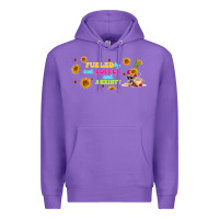 Purple fueled by ıced coffee and anxiety Premium Hoodie - TumblerDesignByShophia