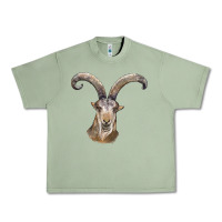 Oil Green spanish goat face Urban Heavy Tee - LillyAllenDesigns