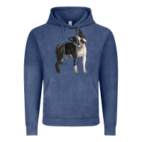 Vintage Denim Boston Terrier Vintage Hoodie - LillyAllenDesigns