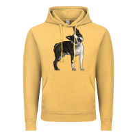 Vintage Mustard Boston Terrier Vintage Hoodie - LillyAllenDesigns