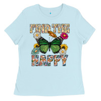 Baby Blue Kind The Happy Ladies Tee - CowhideDigitalArt