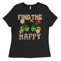 Black Kind The Happy Ladies Tee - CowhideDigitalArt