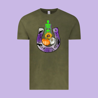 Horseshoe Halloween Vintage Tee Designed By Adodesignshop