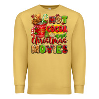 Antique Gold hot cocoa and christmas movies Premium Sweatshirt - texasbilliewilder