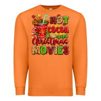 Carrot hot cocoa and christmas movies Premium Sweatshirt - texasbilliewilder