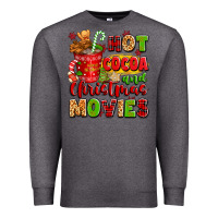 Charcoal Heather hot cocoa and christmas movies Premium Sweatshirt - texasbilliewilder