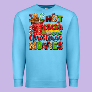 Hot Cocoa And Christmas Movies Premium Sweatshirt Designed By Texasbilliewilder