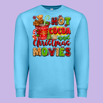 Hot Cocoa And Christmas Movies Premium Sweatshirt Designed By Texasbilliewilder