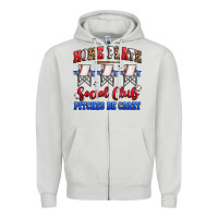 Dove Grey home plate social club pitches be crazy Zipper Hoodie - Artiststas