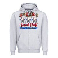 Heather Grey home plate social club pitches be crazy Zipper Hoodie - Artiststas