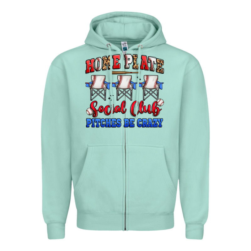 Home Plate Social Club Pitches Be Crazy Zipper Hoodie by Artiststas | Teevron