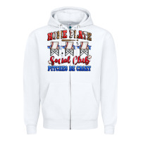 White home plate social club pitches be crazy Zipper Hoodie - Artiststas