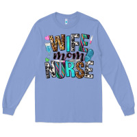 Colony Blue wife mom nurse Long Sleeve Tee - NancyCooperArtShop