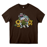 Chocolate Brown western horseshoe Heavy Core Tee - SublimationCraftShop