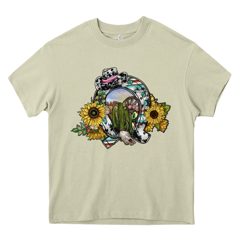 Western Horseshoe Heavy Core Tee by SublimationCraftShop | Teevron