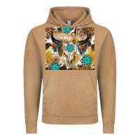 Vintage Camel cowhide leopard bull skull gemstone Vintage Hoodie - NancyCooperArtShop
