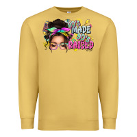Antique Gold 80s made 90s raised messy bun Premium Sweatshirt - texasbilliewilder