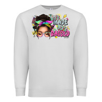 Dove Grey 80s made 90s raised messy bun Premium Sweatshirt - texasbilliewilder